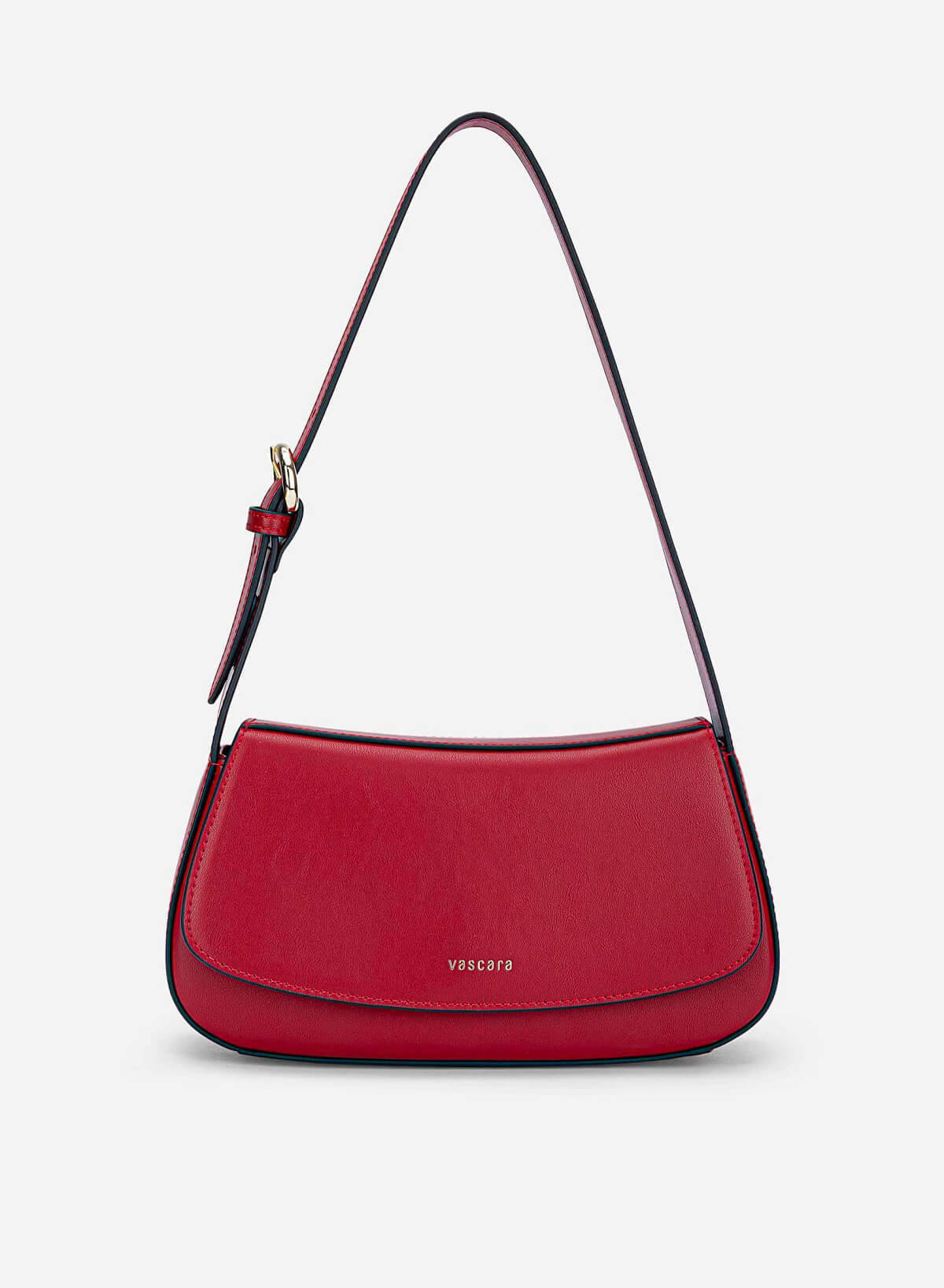 Leather Hobo Shoulder Bag - SAC 0338 - Bordeaux - VASCARA