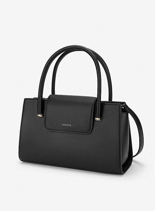 Metal Strap Saddle Bag - SAC 0339 - Black - VASCARA