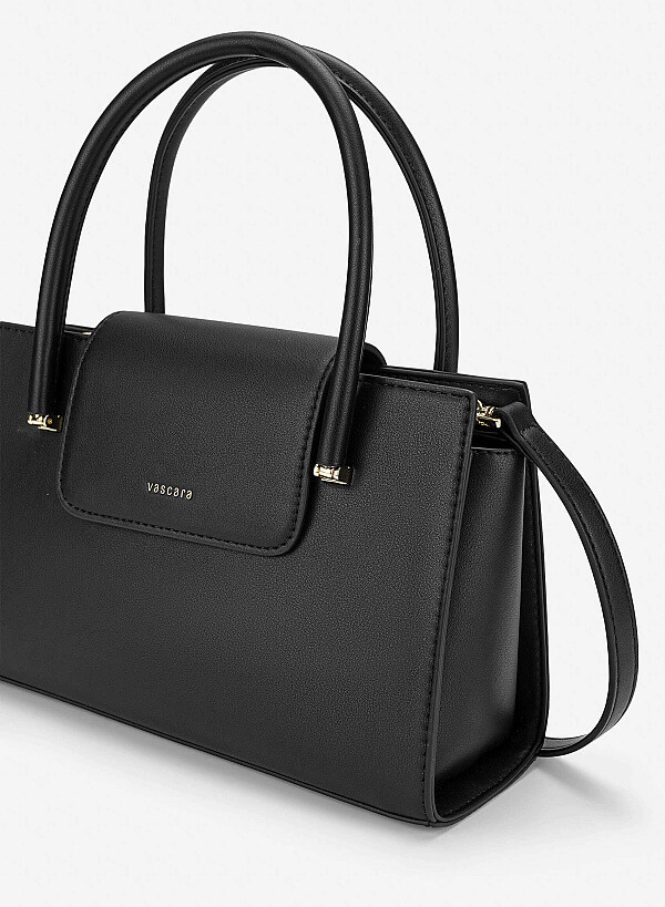 Metal Strap Saddle Bag - SAC 0339 - Black - VASCARA