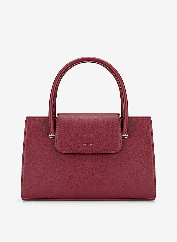 Metal Strap Saddle Bag - SAC 0339 - Bordeaux