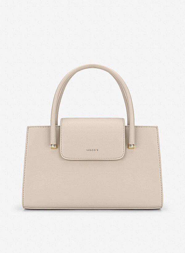 Metal Strap Saddle Bag - SAC 0339 - Cream