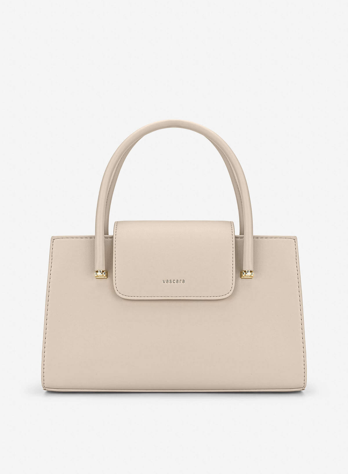 Metal Strap Saddle Bag - SAC 0339 - Cream - VASCARA