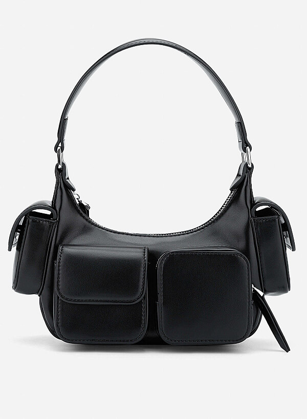 Mini Pocket Shoulder Bag - TTE 0181 - Black
