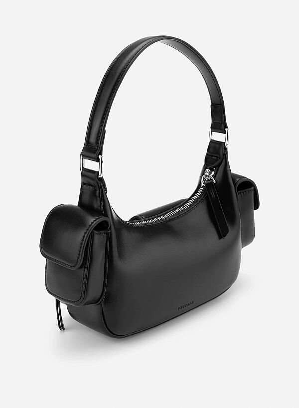 Mini Pocket Shoulder Bag - TTE 0181 - Black - VASCARA