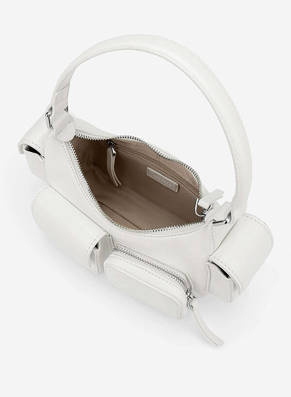 Mini Pocket Shoulder Bag - TTE 0181 - White - VASCARA