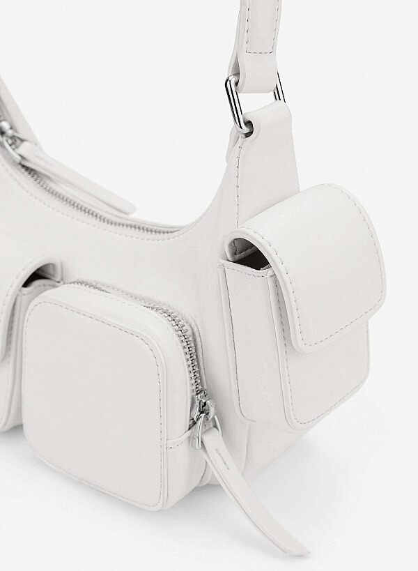 Mini Pocket Shoulder Bag - TTE 0181 - White - VASCARA
