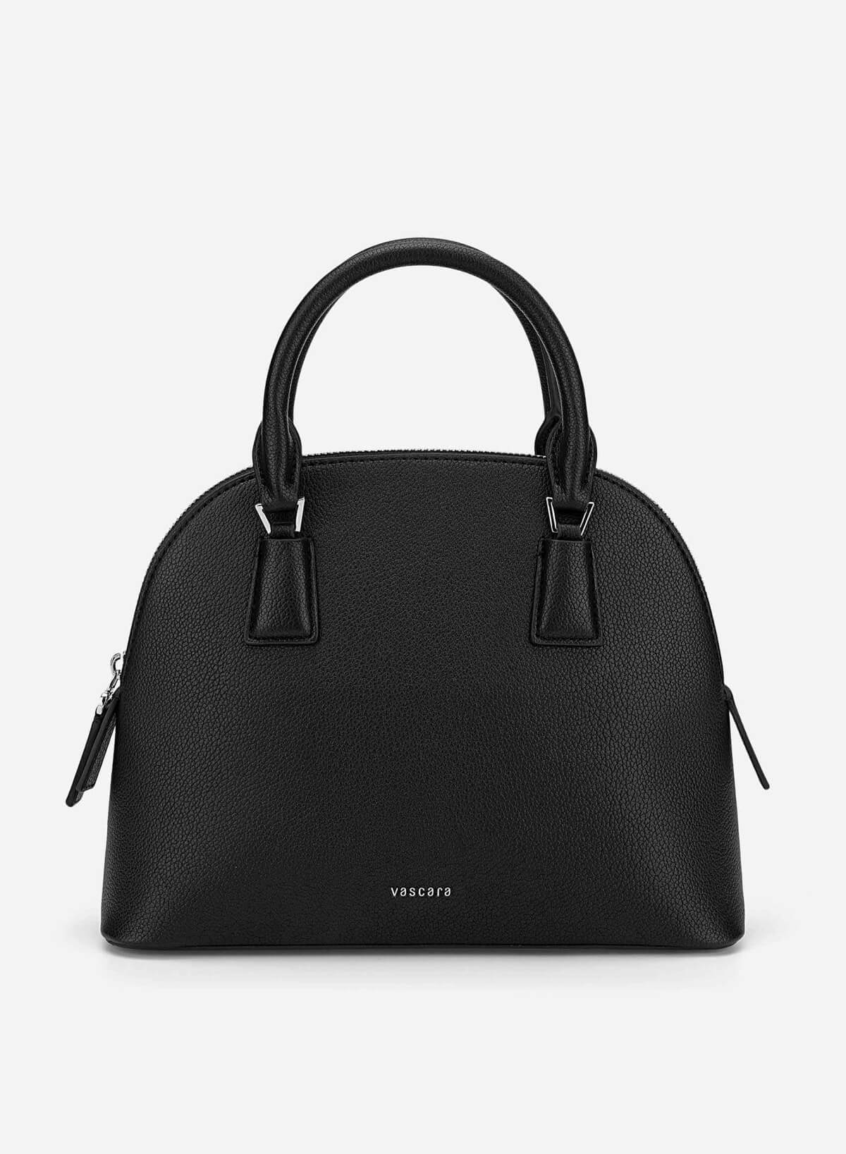 Minimal Trapezoid-Shaped Handbag - TTE 0192 - Black - VASCARA