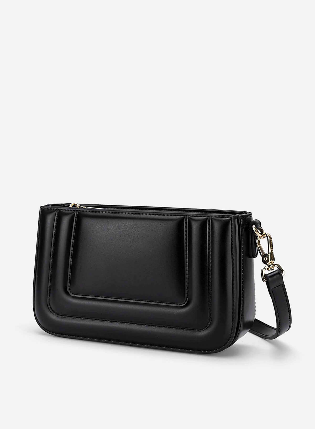 Padded Crossbody Bag - MES 0266 - Black - vascara.com
