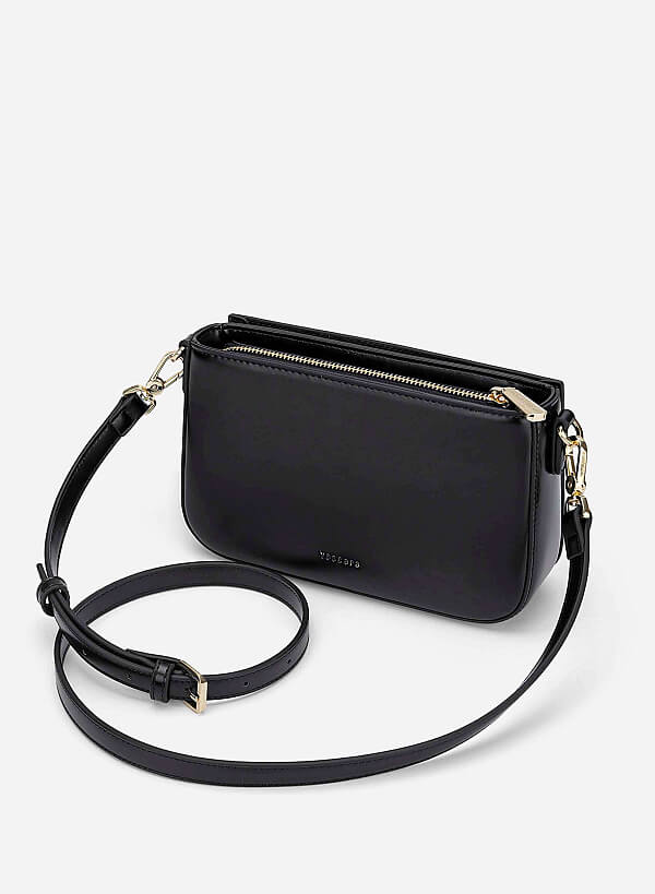 Padded Crossbody Bag - MES 0266 - Black - VASCARA