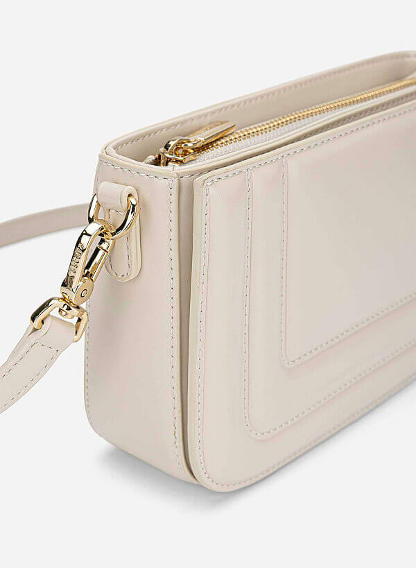 Padded Crossbody Bag - MES 0266 - Cream - VASCARA