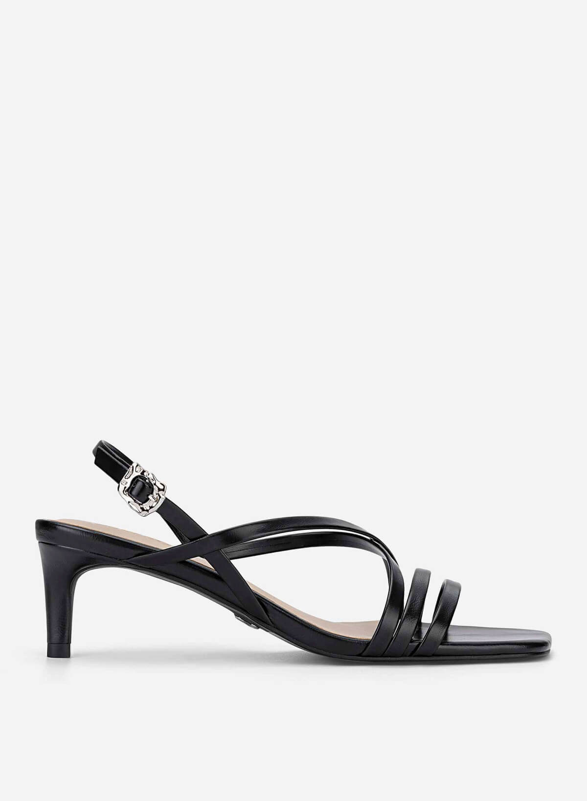 Strappy Kitten Heel Sandals - PUM 0818 - Black - VASCARA