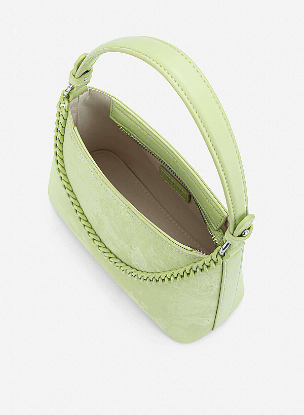 Tone-on-tone Chain Bucket Bag - TTE 0195 - Light Green - VASCARA