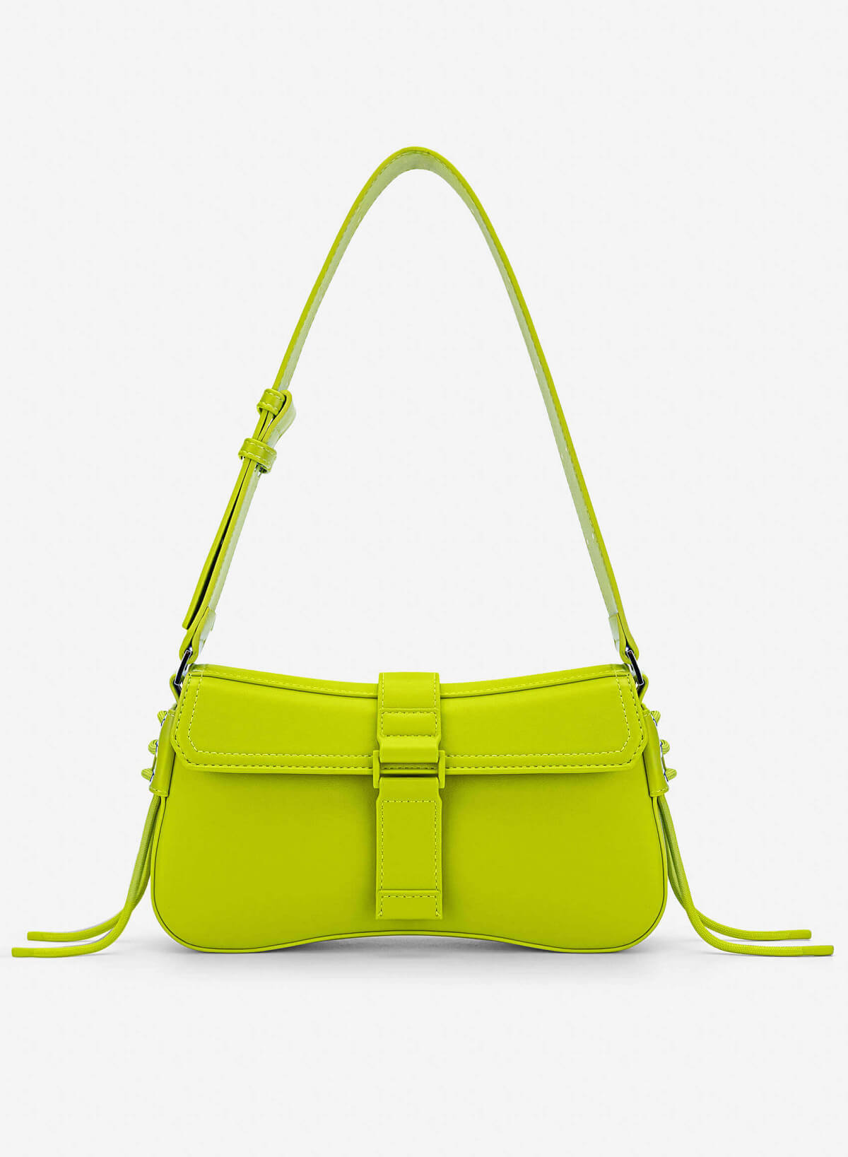 Trendy Lock Fold-Over Shoulder Bag - MES 0276 - Light Green - VASCARA