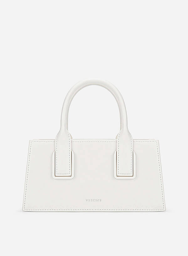 Tubular Strap Handbag - TTE 0190 - White