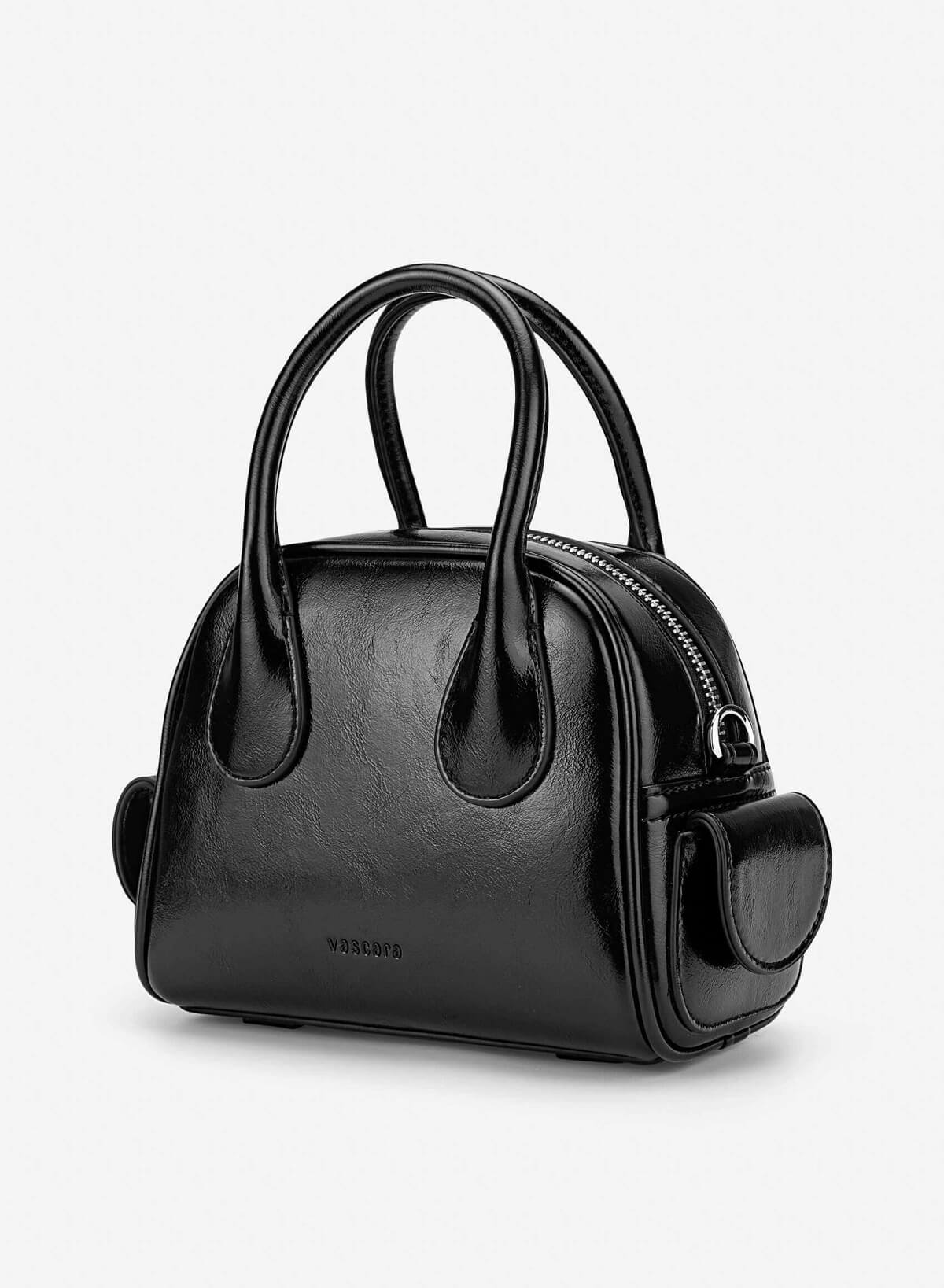 Tubular Strap Mini Handbag - TTE 0197 - Black - vascara.com