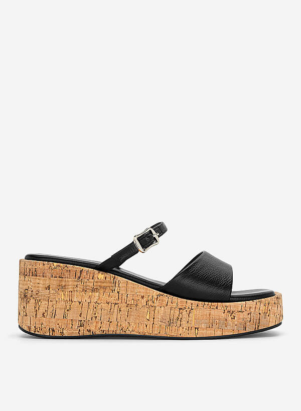 Guốc đế xuồng flatform - GXG 0061 - Màu đen