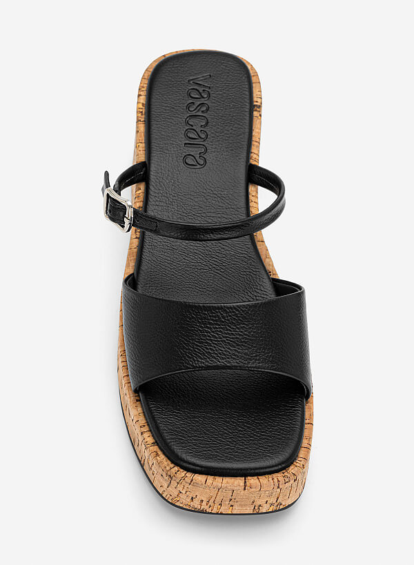 Guốc đế xuồng flatform - GXG 0061 - Màu đen - VASCARA