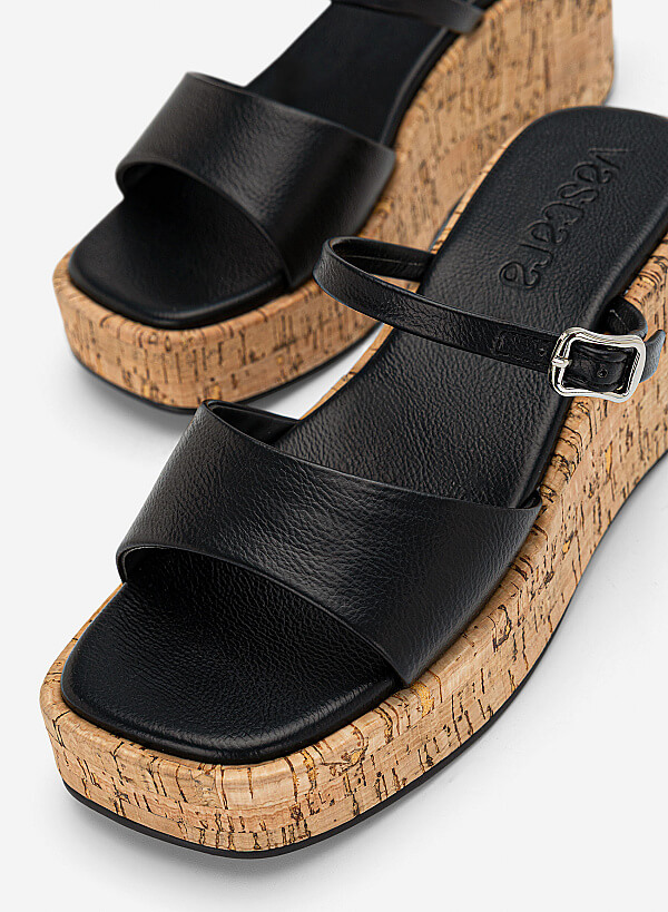 Guốc đế xuồng flatform - GXG 0061 - Màu đen - VASCARA