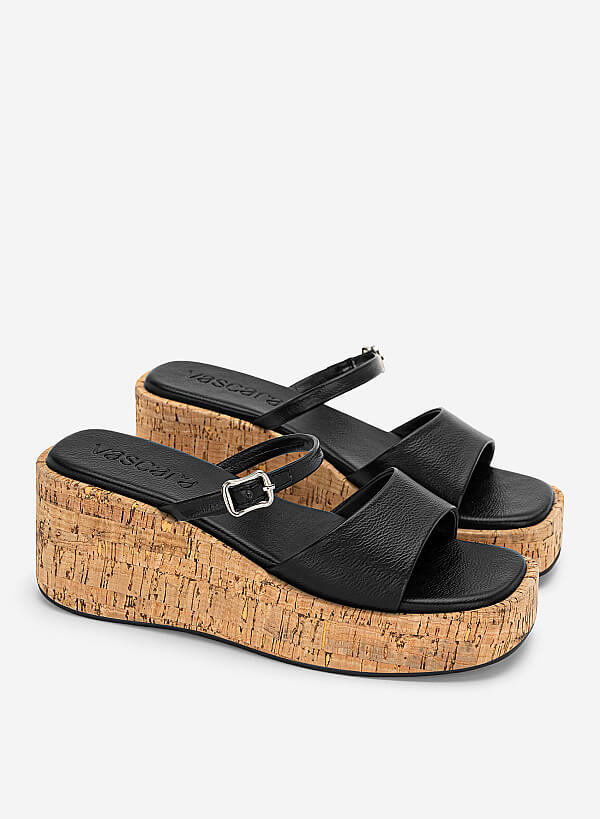 Guốc đế xuồng flatform - GXG 0061 - Màu đen - VASCARA