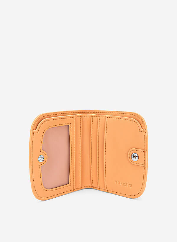 Ví mini zip-around dáng vòm - WAL 0336 - Màu cam nhạt - VASCARA