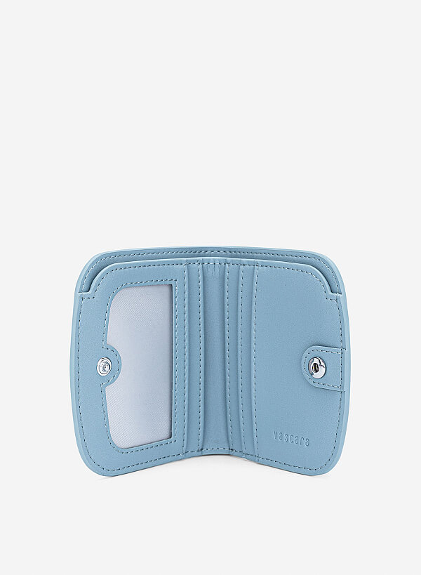 Ví mini zip-around dáng vòm - WAL 0336 - Màu xanh da trời - VASCARA