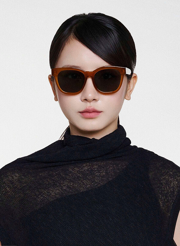 Kính mát dáng wayfarer Gina - WAY 0074 - Màu cam đậm - VASCARA