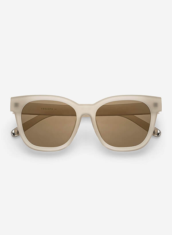 Kính mát dáng wayfarer Gina - WAY 0074 - Màu be - VASCARA
