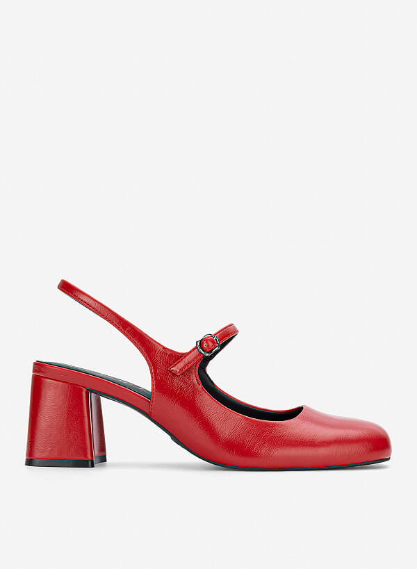Giày slingback mũi tròn mary janes