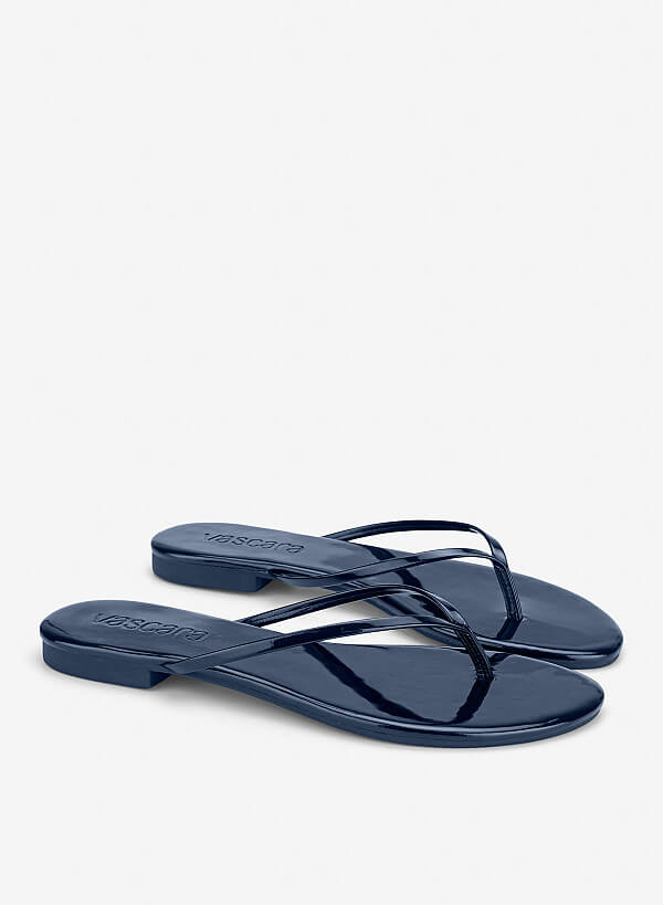 Dép quai kẹp mũi tròn - DXP 0216 - Màu xanh navy - VASCARA