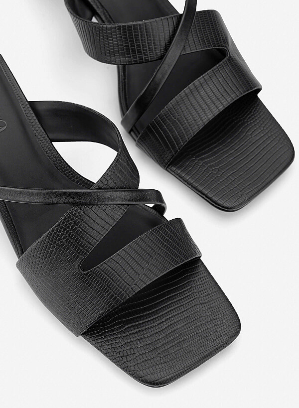 Guốc mule quai layer - GNN 0226 - Màu đen - VASCARA