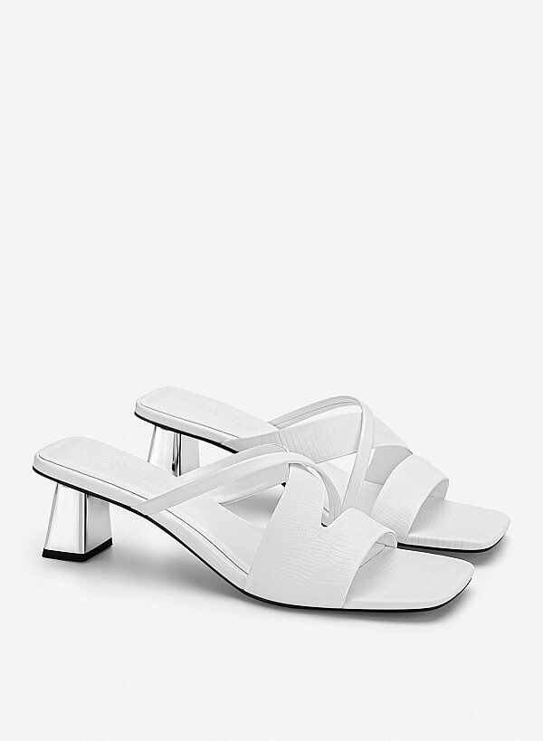 Guốc mule quai layer - GNN 0226 - Màu trắng - VASCARA