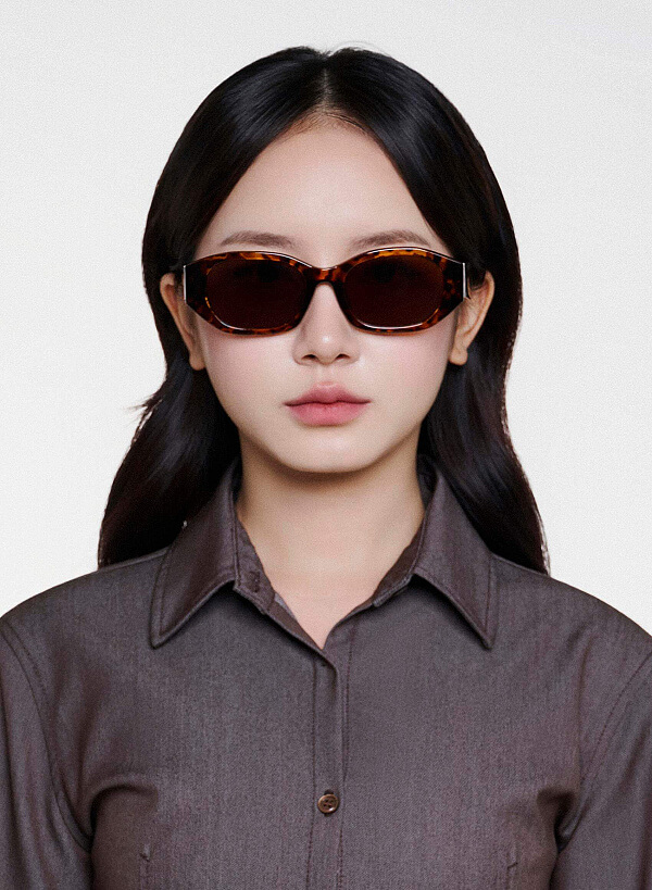 Kính mát dáng oval Quinn - SPE 0022 - Màu cam đậm - VASCARA