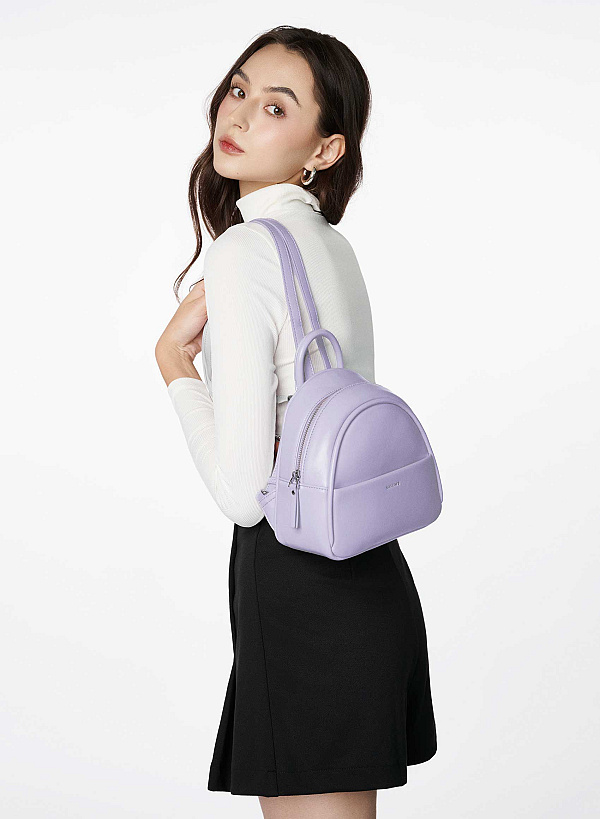 Balo mini dáng tròn - BAC 0229 - Màu tím - VASCARA