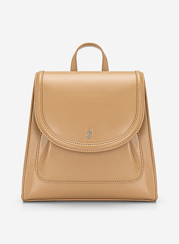 Balo nắp gập nhấn nổi viền