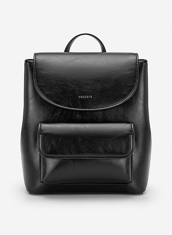 Balo nắp gập phối túi hộp tối giản