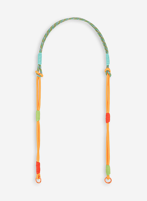 Dây đeo cam họa tiết phối nút thắt