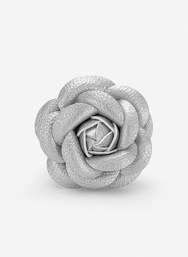 Ghim cài áo hoa hồng - ACC 0033 - Màu bạc