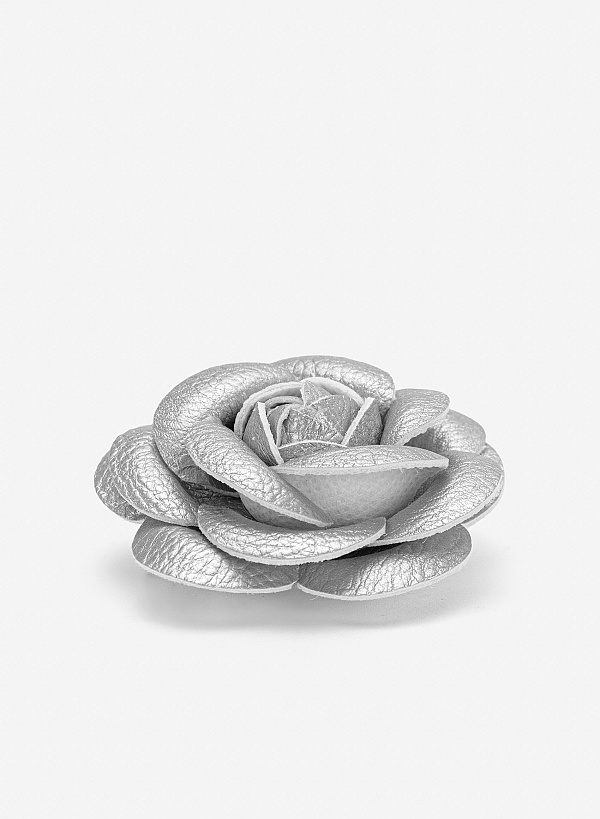 Ghim cài áo hoa hồng - ACC 0033 - Màu bạc - VASCARA