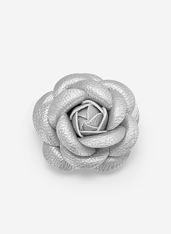 Ghim cài áo hoa hồng - ACC 0033 - Màu bạc - VASCARA