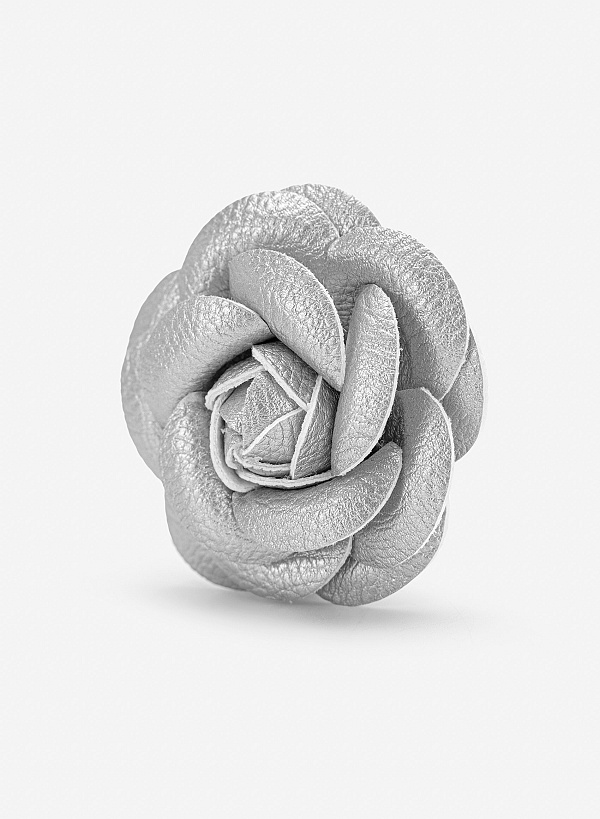 Ghim cài áo hoa hồng - ACC 0033 - Màu bạc - VASCARA