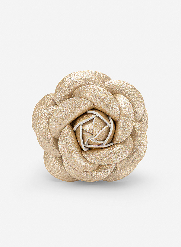 Ghim cài áo hoa hồng - ACC 0033 - Màu vàng kim - VASCARA