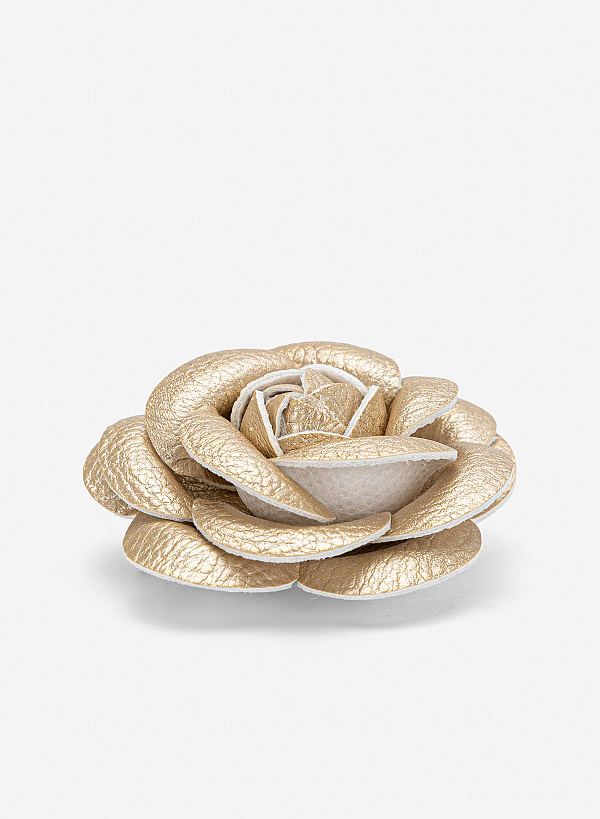 Ghim cài áo hoa hồng - ACC 0033 - Màu vàng kim - VASCARA