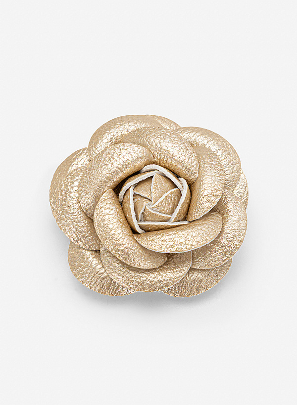 Ghim cài áo hoa hồng - ACC 0033 - Màu vàng kim - VASCARA