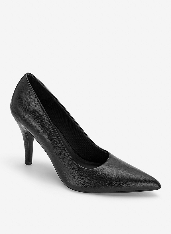Giày bít mũi nhọn gót stiletto - BMN 0738 - Màu đen - VASCARA