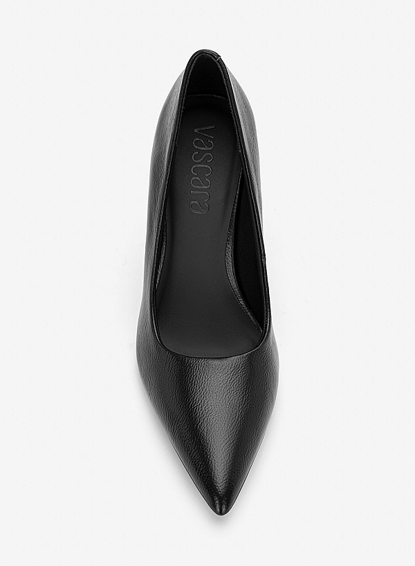 Giày bít mũi nhọn gót stiletto - BMN 0738 - Màu đen - VASCARA