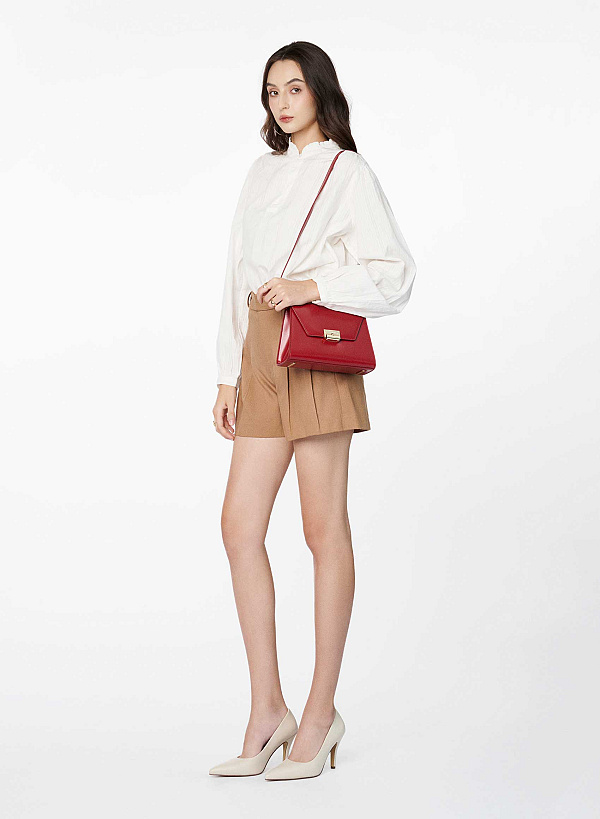 Giày bít mũi nhọn gót stiletto - BMN 0738 - Màu kem - VASCARA