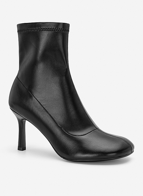 Giày boots mũi tròn cổ cao