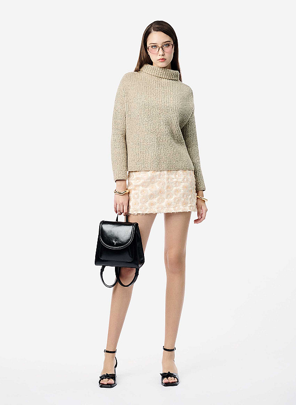 Giày sandals block heel nhấn nơ trang trí - SDN 0841 - Màu đen - VASCARA