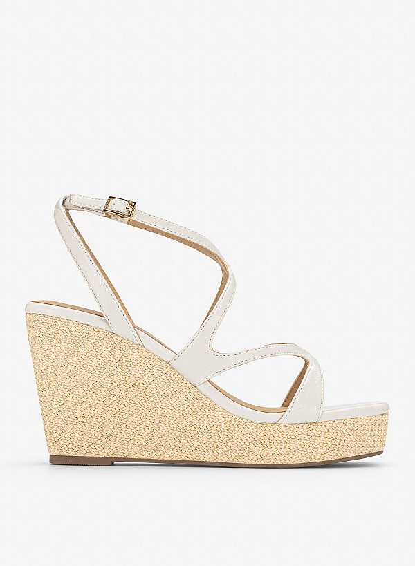 Giày sandals đế xuồng dây đan