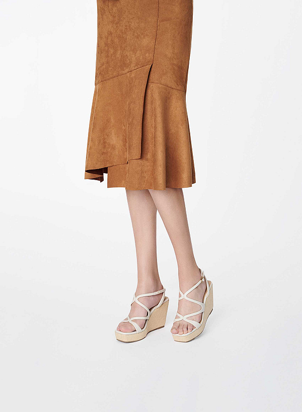 Giày sandals đế xuồng dây đan